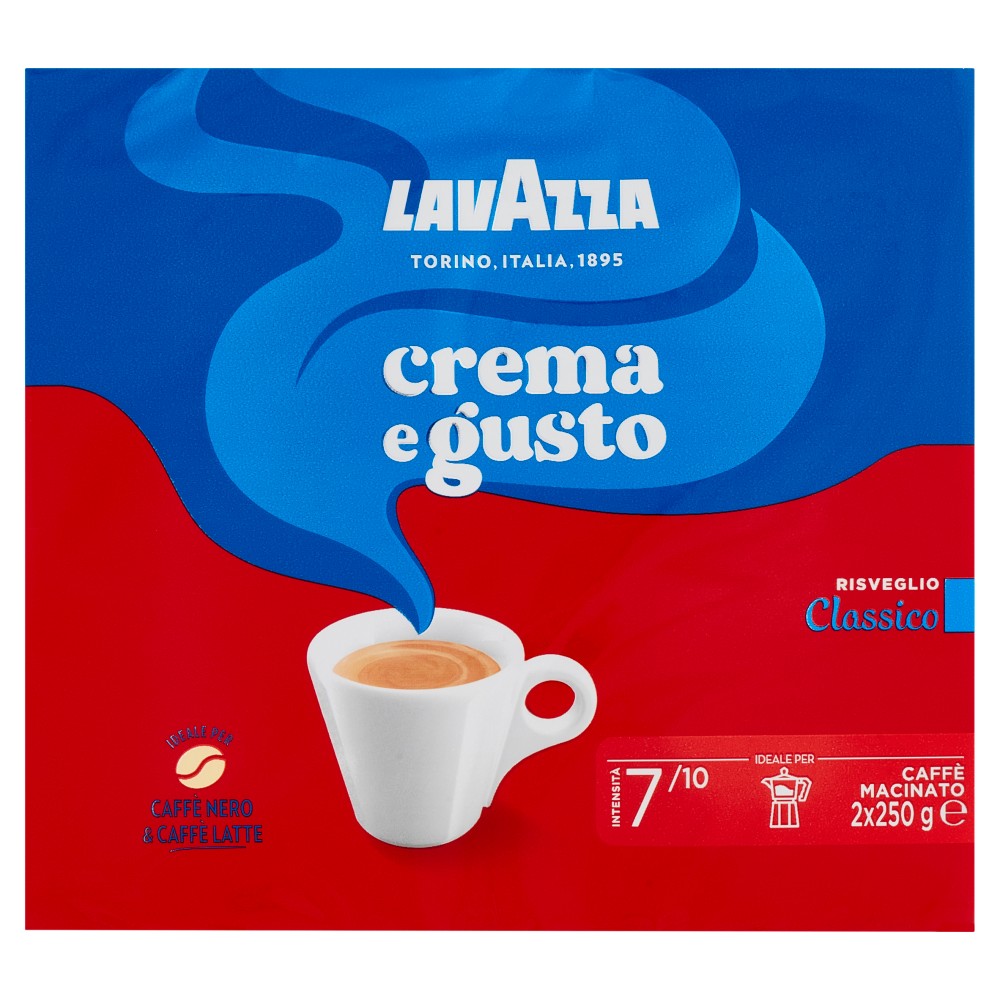 LAVAZZA CAFFE' CREMA E GUSTO CLASSICO MACINATO GR250X2