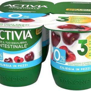ACTIVIA YOGURT ZERO GRASSI CILIEGIA IN PEZZI 4X125GR