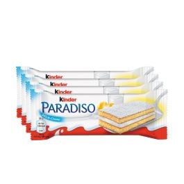 &amp BSP KINDER PARADISO - 4 MERENDINE FRESCHE DI PASTA PARADISO, CON FARCITURA AL LATTE E UNA DELICATA NOTA AL LIMONE, OTTIMO A COLAZIONE, CONFEZIONE DA 116 GRAMMI