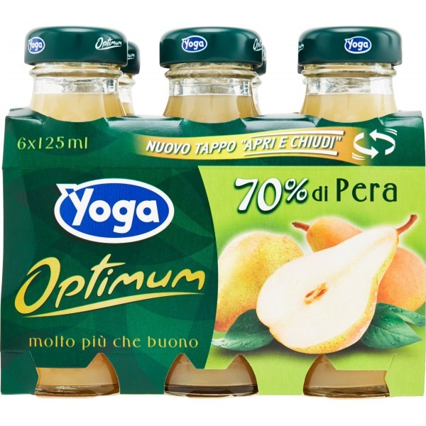 YOGA SUCCO PERA VETRO ML125X6