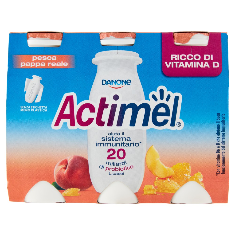 ACTIMEL YOGURT PESCA E PAPPA REALE ML100X6