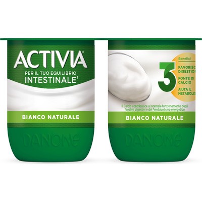 ACTIVIA YOGURT BIANCO NATURALE, 4X125GR