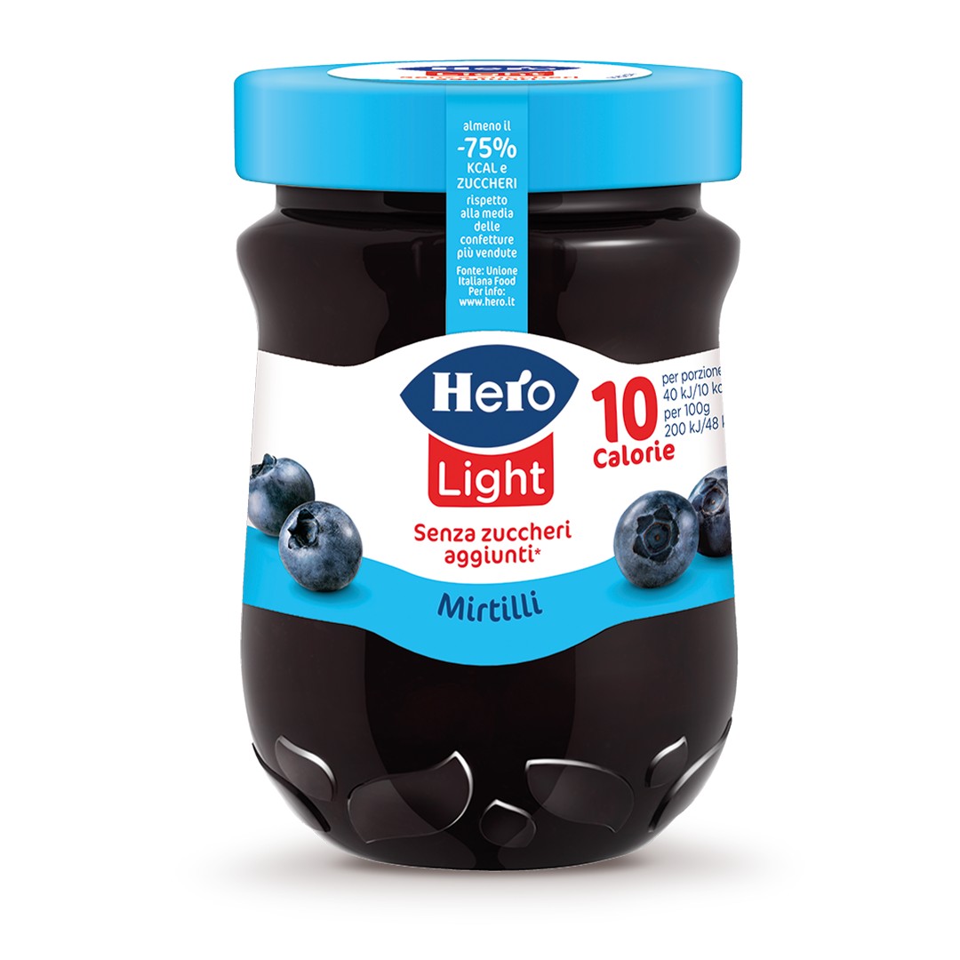 HERO LIGHT SENZA ZUCCHERI AGGIUNTI MIRTILLO 280GR