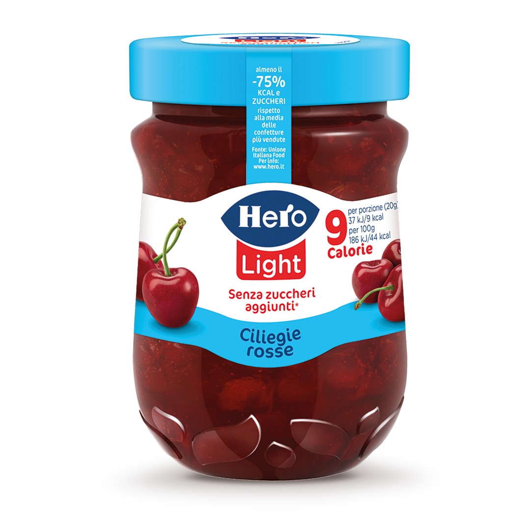HERO LIGHT SENZA ZUCCHERI AGGIUNTI CILIEGIE ROSSE 280GR