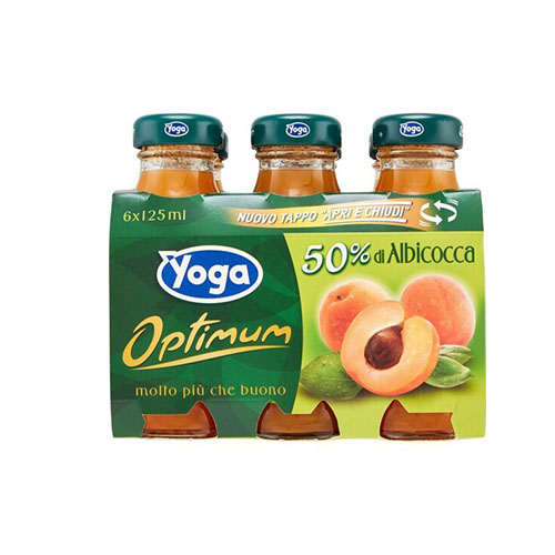 YOGA SUCCO ALBICOCCA VETRO ML125X6