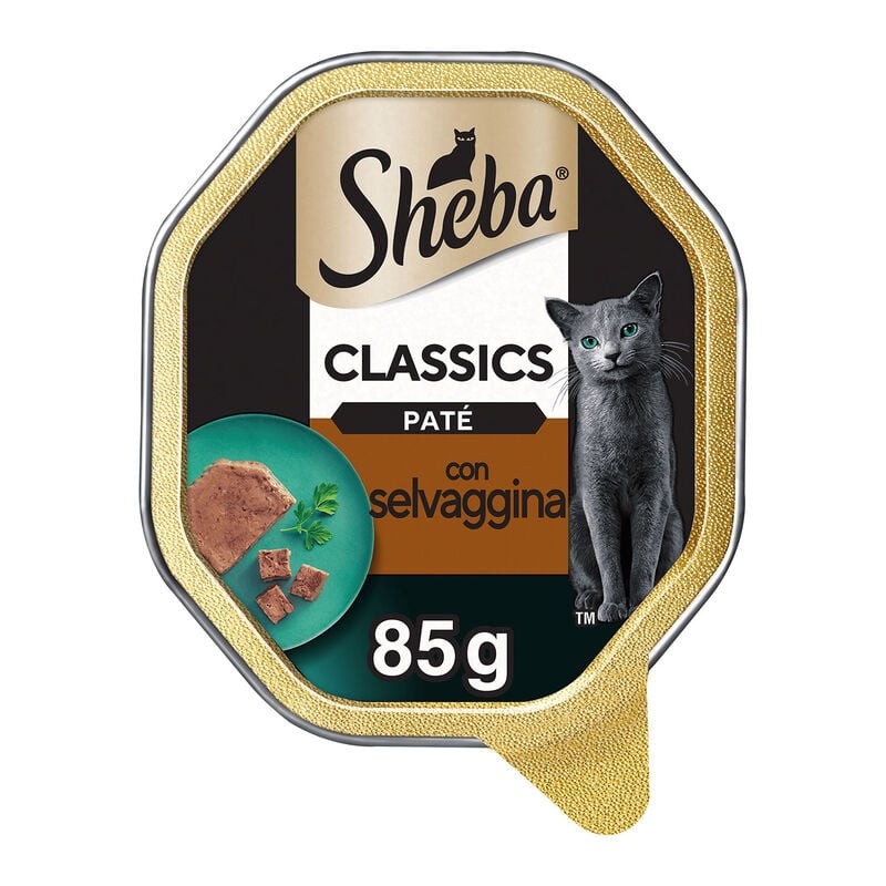 SHEBA CLASSICS PATE' CON SELVAGGINA 85GR