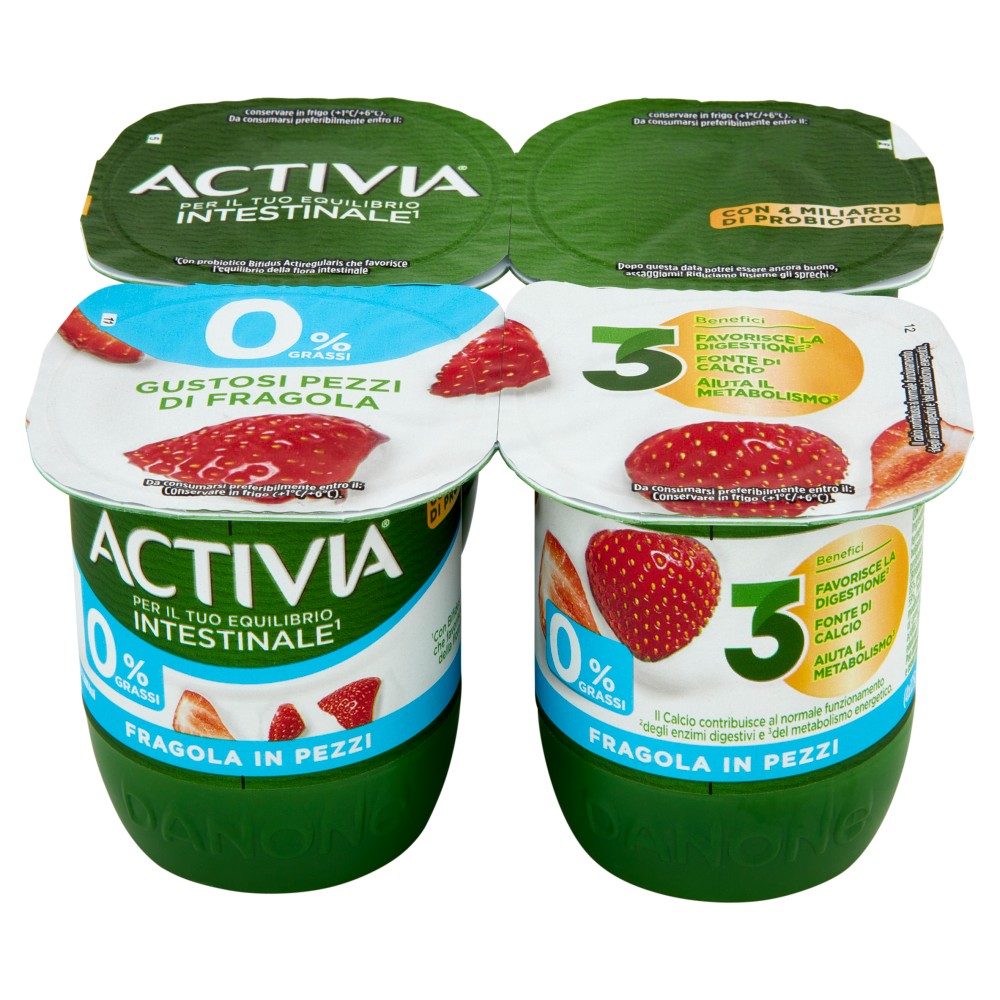 &NBSP ACTIVIA YOGURT ZERO GRASSI FRAGOLA IN PEZZI 4X125GR