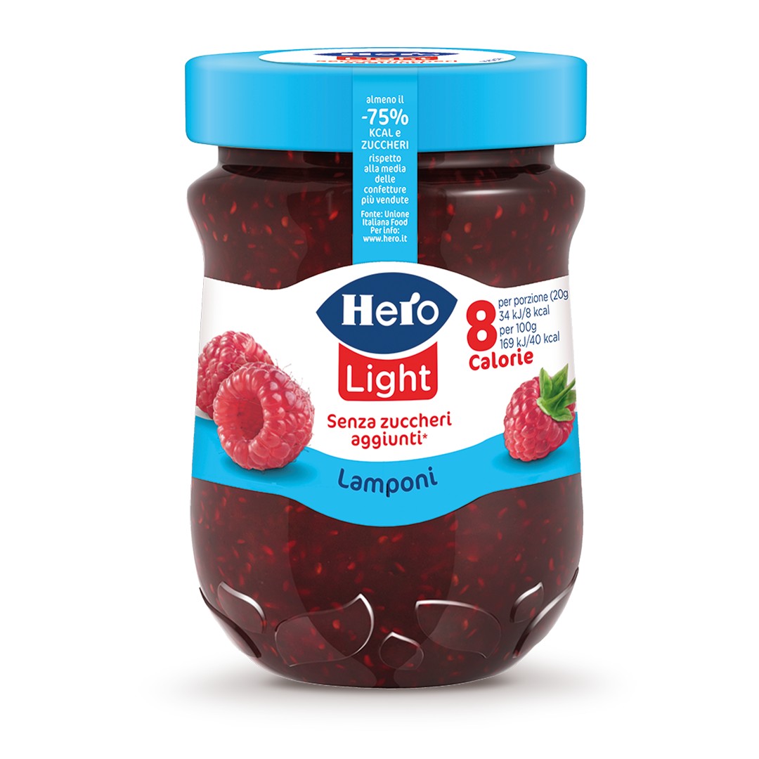 HERO LIGHT SENZA ZUCCHERI AGGIUNTI LAMPONI 280GR