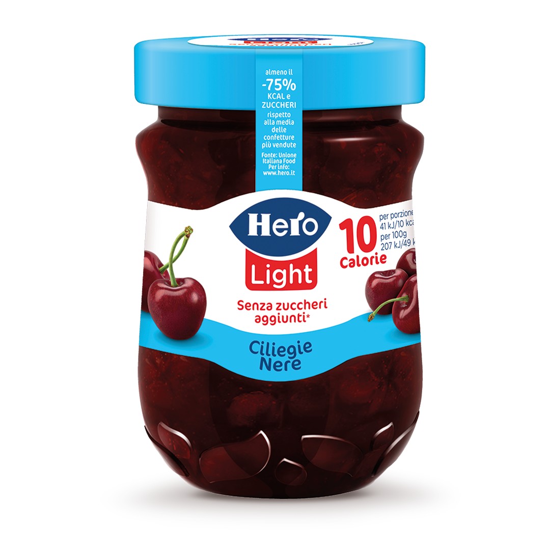 HERO LIGHT SENZA ZUCCHERI AGGIUNTI CILIEGIE NERE 280GR