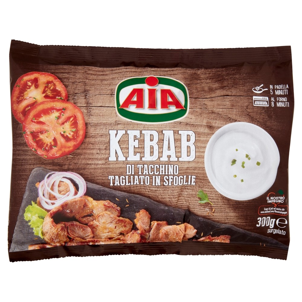 AIA KEBAB DI TACCHINO TAGLIATO IN SFOGLIE 300GR