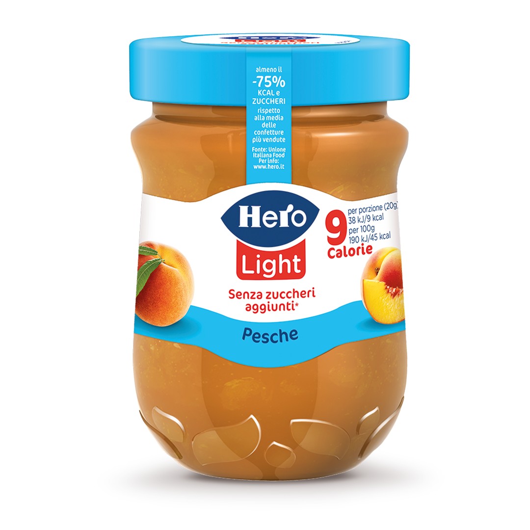 Hero Light Confettura Senza Zuccheri Aggiunti Pesche 280g