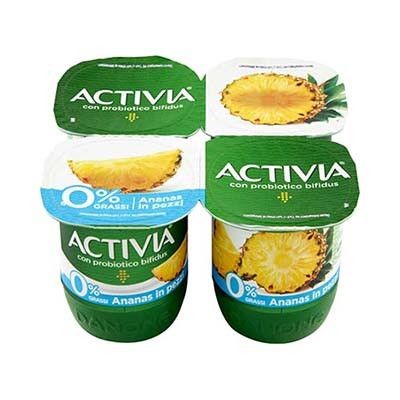 &NBSP ACTIVIA YOGURT ZERO GRASSI ANANAS IN PEZZI 4X125GR