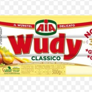 AIA WUDY CLASSICO, WURSTEL DI POLLO E TACCHINO SENZA GLUTINE E SENZA LATTOSIO, 300GR