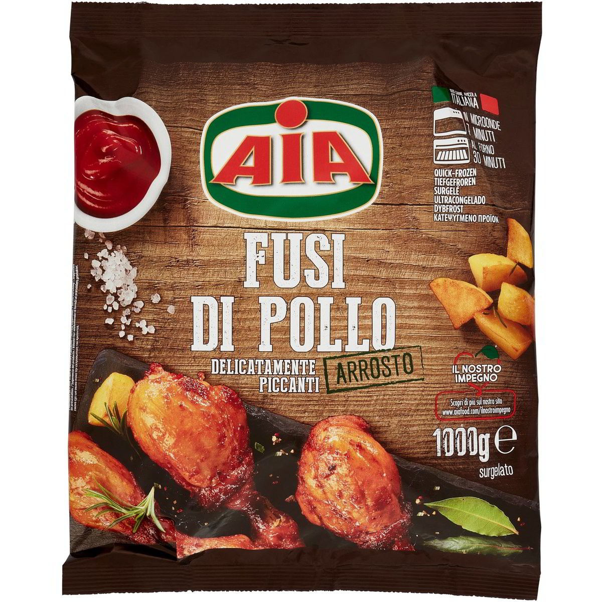 &NBSP AIA FUSI DI POLLO ARROSTO,DELICATAMENTE PICCANTI, SURGELATO KG1