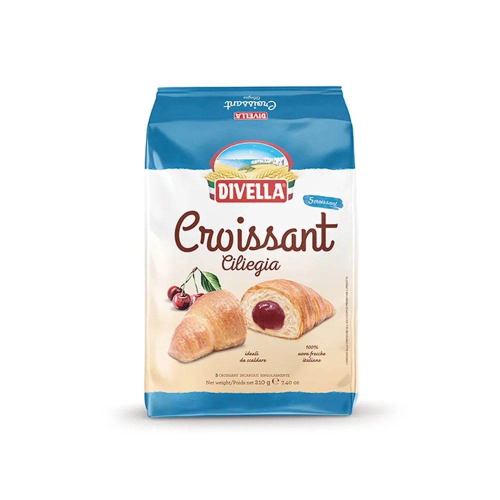 &NBSP DIVELLA CROISSANT ALLA CILIEGIA CONFEZIONE DA 5 MERENDINE, 210GR
