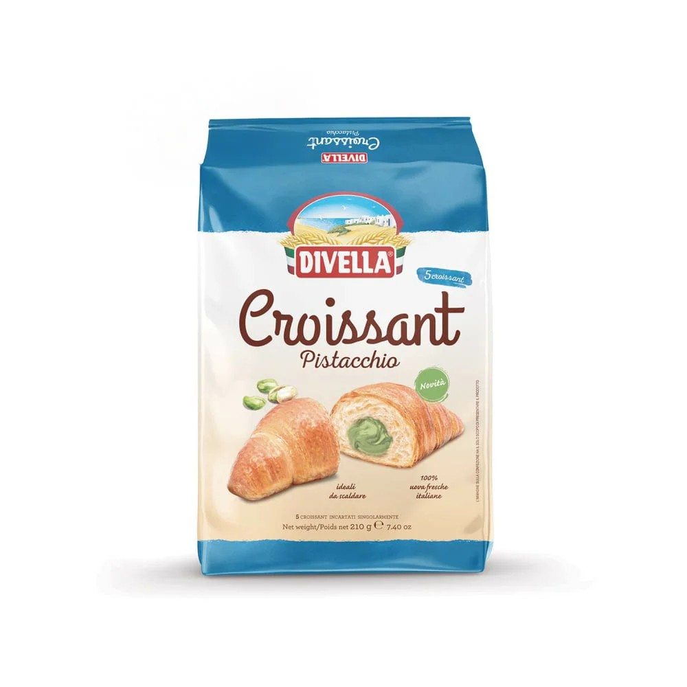 DIVELLA CROISSANT AL PISTACCHIO CONFEZIONE DA 5 MERENDINE, 210GR