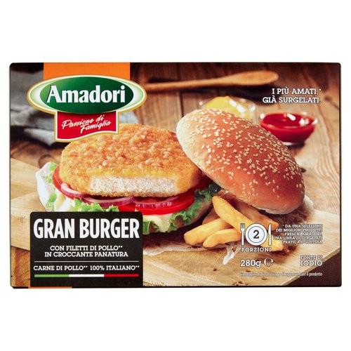 AMADORI GRAN BURGER CON FILETTI DI POLLO 280GR