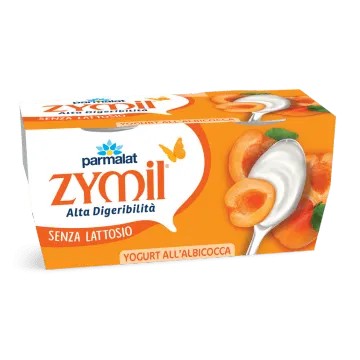 &NBSP PARMALAT ZYMIL ALTA DIGERIBILITA YOGURT CREMOSOS SENZA LATTOSIO ALBICOCCA, CONFEZIONE DA 2X125GR