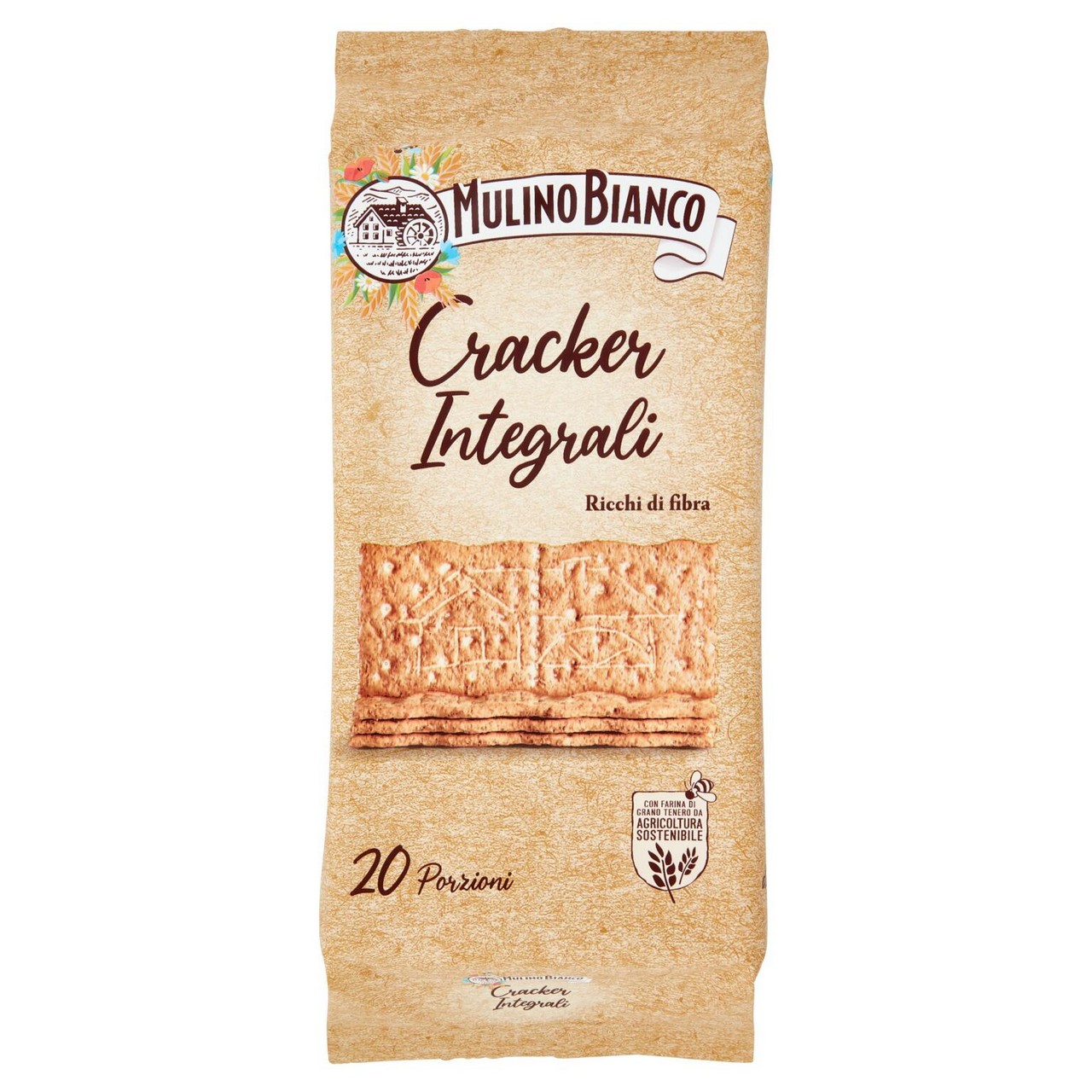 MULINO BIANCO SFOGLIA DI GRANO CRACKERS INTEGRALI 500G