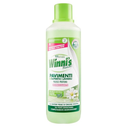 WINNI'S DETERGENTE PAVIMENTI E SUPERFICI LAVABILI FRESCHEZZA NATURALE CON ESTRATTO DI ALOE VERA 1LT