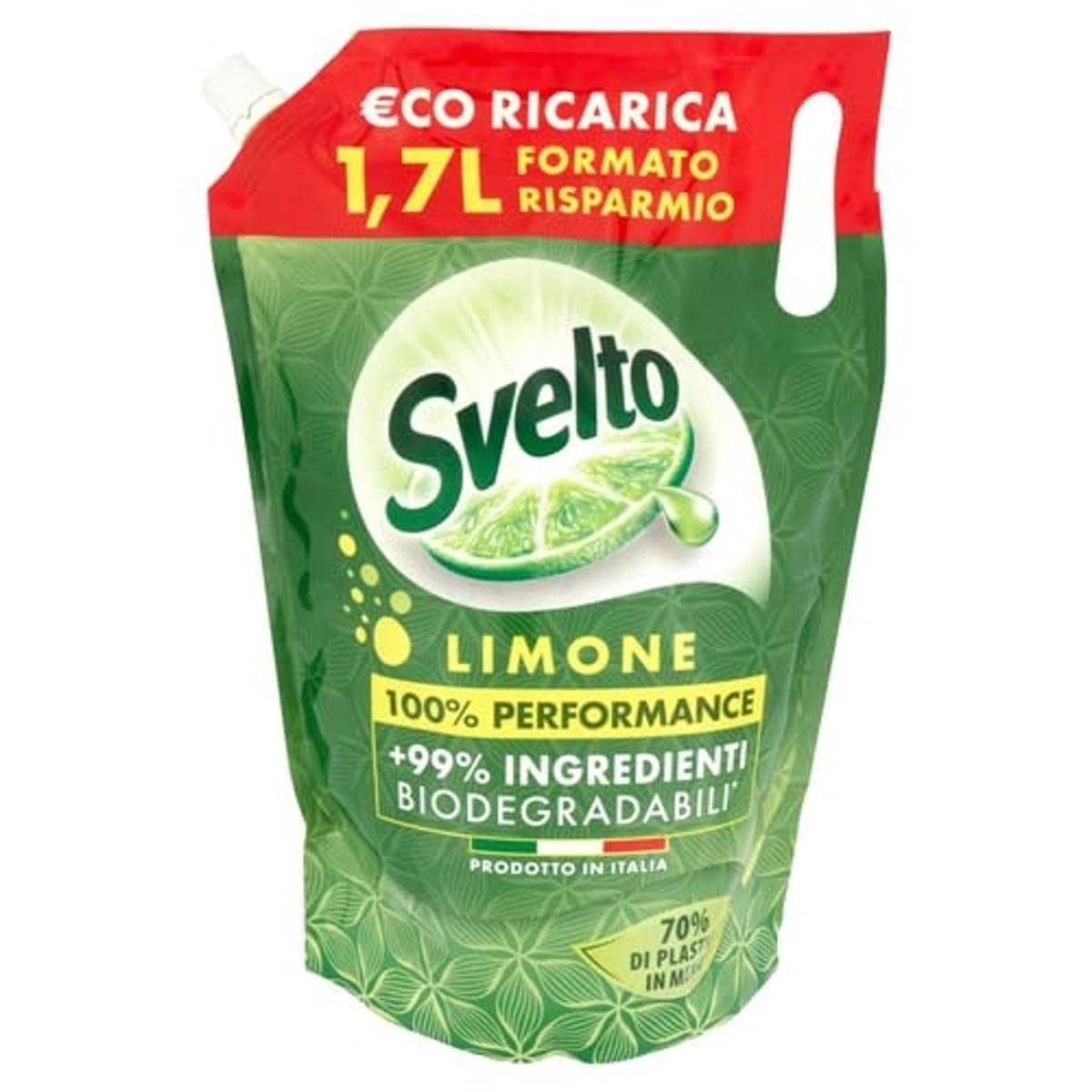SVELTO DETERGENTE PIATTI RICARICA LIMONE LT1,7