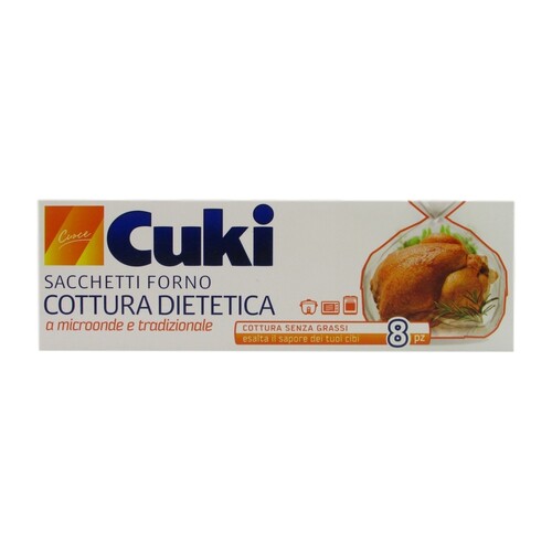 CUKI SACCHETTI FORNO COTTURA DIETETICA 8 PEZZI CM25X38