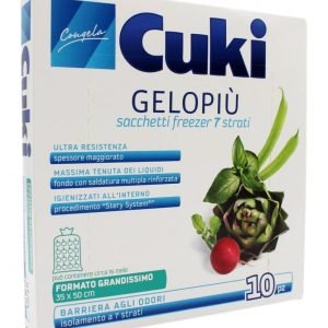 CUKI GELO PIU' SACCHETTI FREEZER 7 STRATI 10 PEZZI CM35X50