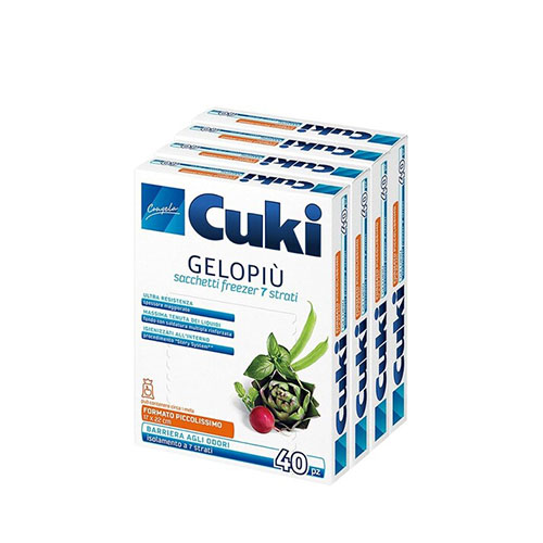 CUKI GELO PIU' SACCHETTI FREEZER 7 STRATI 40 PEZZI CM22X17