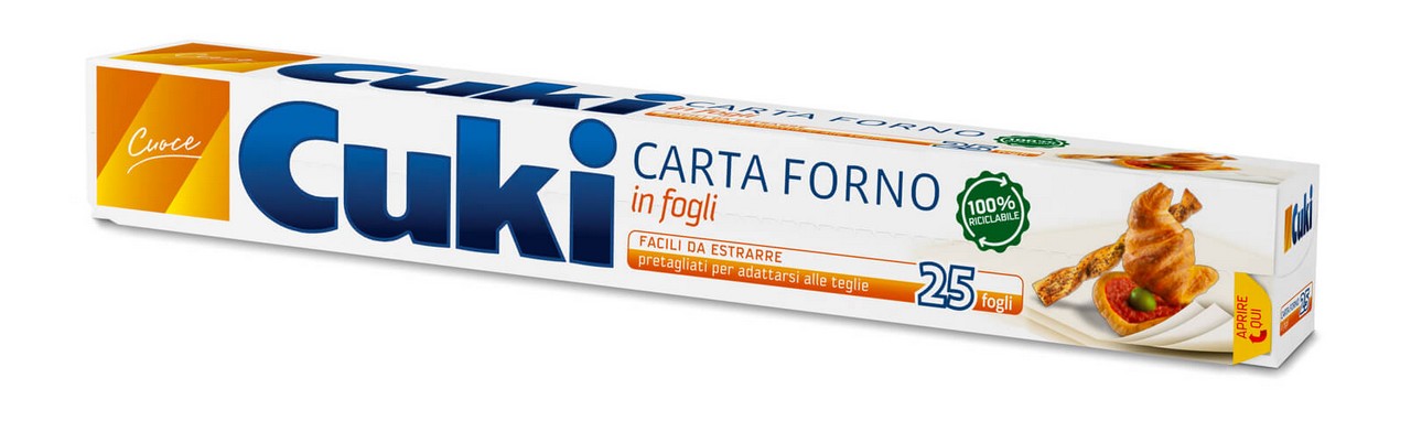 01824-1 CUKI CARTA FORNO IN FOGLI 25 PEZZI