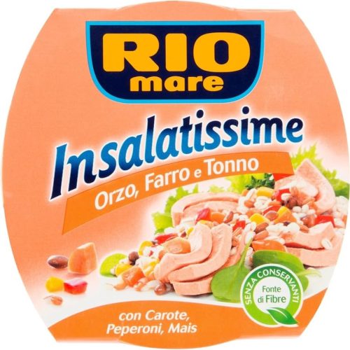 RIO MARE INSALATISSIME DI TONNO, ORZO E FARRO CON CAROTE, PEPERONI E MAIS 160GR