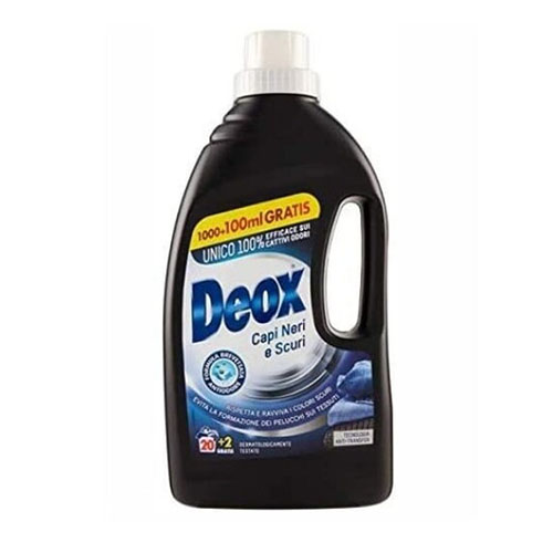 DEOX DETERGENTE LAVATRICE CAPI NERI E SCURI 20+2 LAVAGGI 1,1LT
