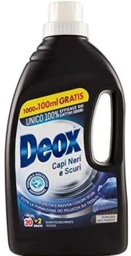 DEOX DETERGENTE LAVATRICE CAPI NERI E SCURI 20+2 LAVAGGI 1,1LT