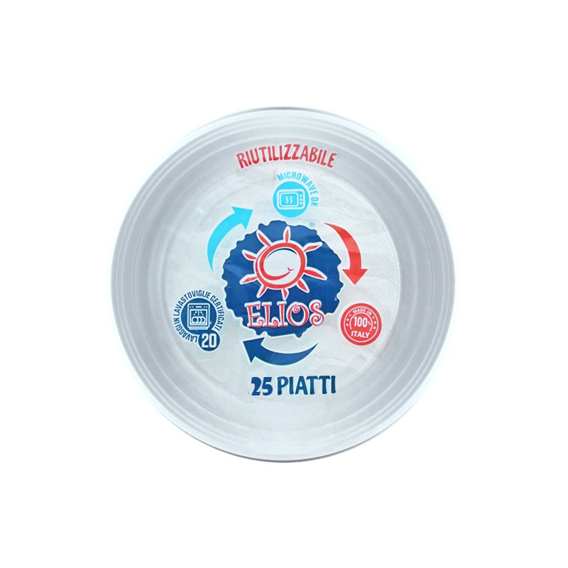ELIOS 25 PIATTI FONDI RIUTILIZZABILI