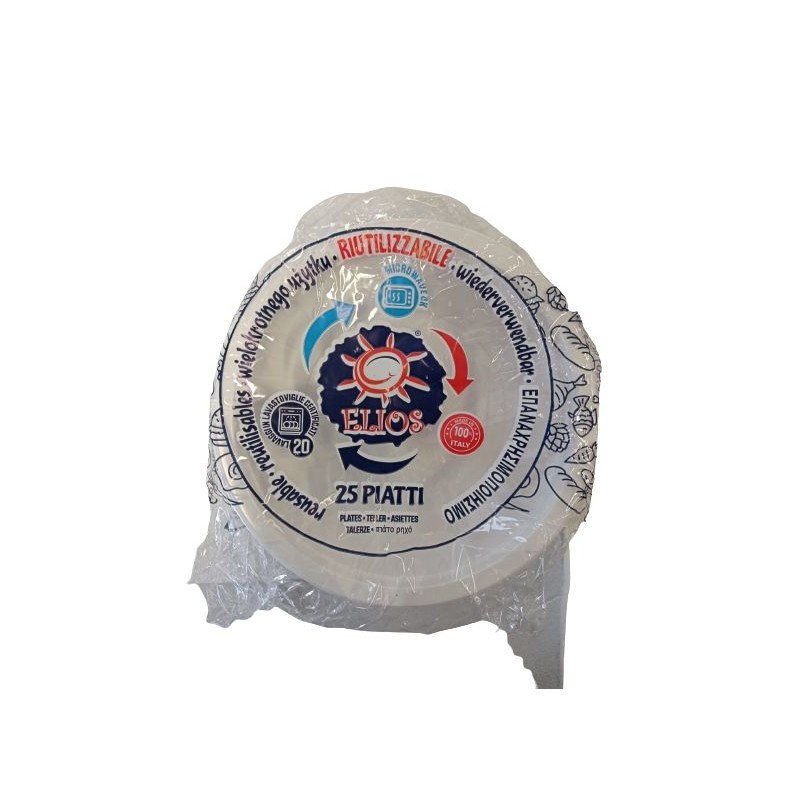 ELIOS 25 PIATTI PIANI RIUTILIZZABILI