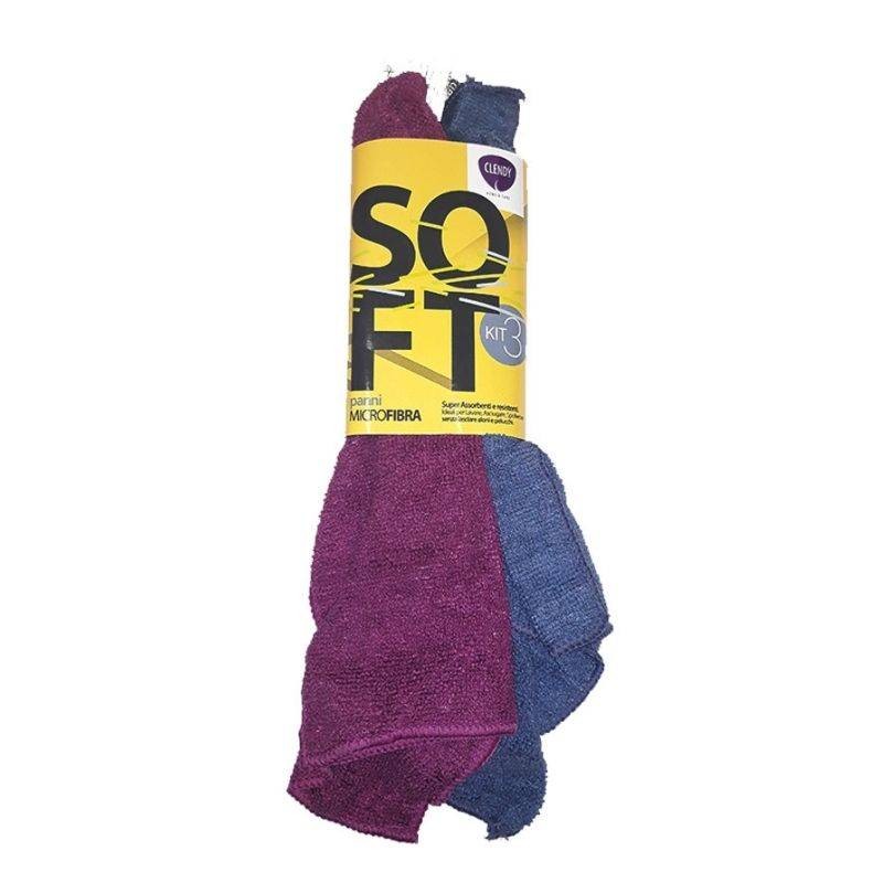 CLENDY SOFT KIT 3 PANNI IN MICROFIBRA CM33X33