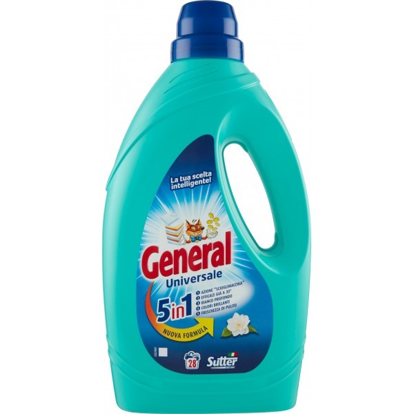 GENERAL UNIVERSALE 5 IN 1 DETERGENTE LAVATRICE 28 LAVAGGI 1,26LT