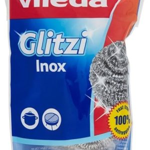 VILEDA GLITZI INOX PAGLIETTA A SPIRALE 2 + 1 PEZZI
