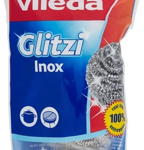 VILEDA GLITZI INOX PAGLIETTA A SPIRALE 2+1 PEZZI
