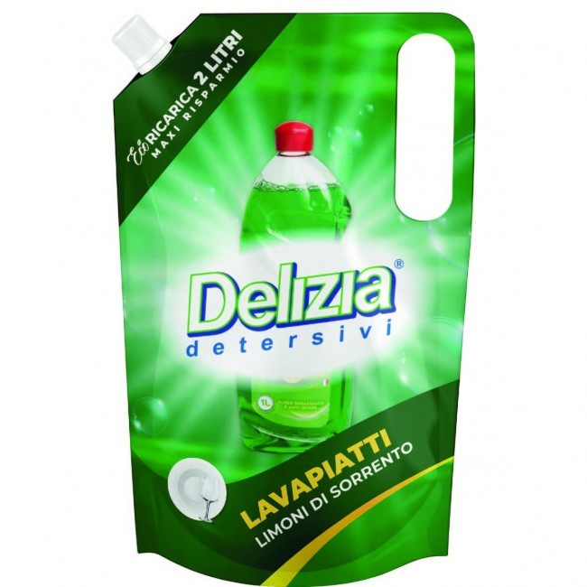 DELIZIA DETERGENTE PIATTI RICARICA LIMONI DI SORRENTO 2LT
