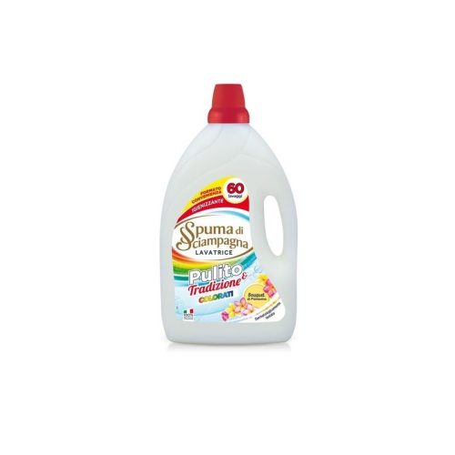 SPUMA DI SCIAMPAGNA PULITO &amp  TRADIZIONE COLORATI DETERGENTE LAVATRICE 60 LAVAGGI 3000ML