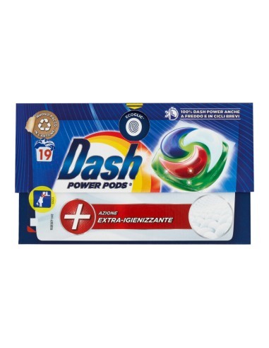 DASH POWER PODS AZIONE EXTRA- IGIENIZZANTE DETERGENTE LAVATRICE 19 PEZZI