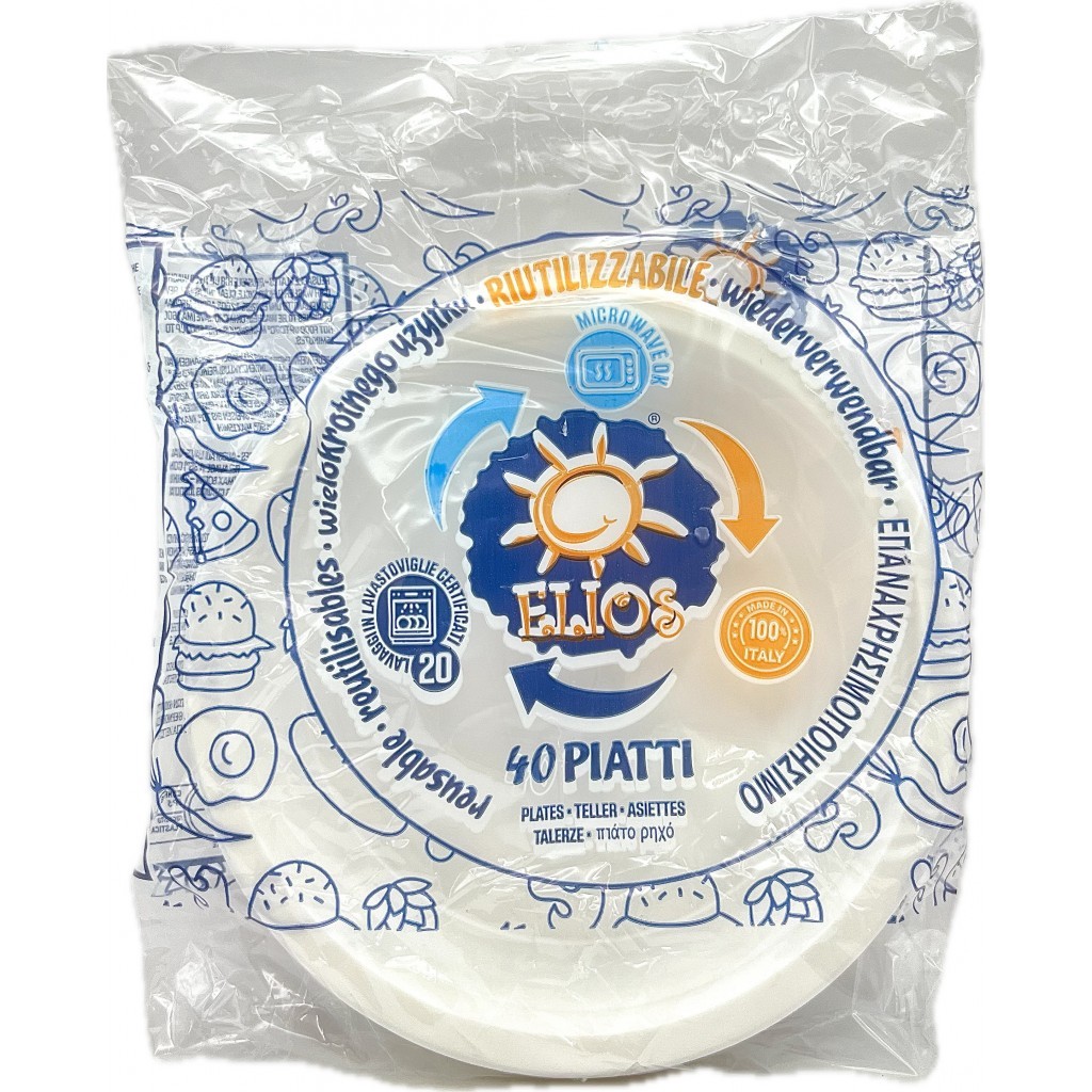 ELIOS 40 PIATTINI DESSERT RIUTILIZZABILI