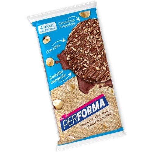 12416-1 PERFORMA 4 POCKET GALLETTE CIOCCOLATO AL LATTE E NOCCIOLE 142G