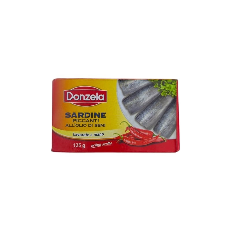 DONZELA SARDINE PICCANTI ALL'OLIO DI SEMI 125GR