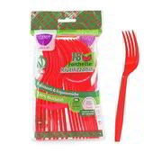 CLENDY 18 FORCHETTE ROSSE RIUTILIZZABILI