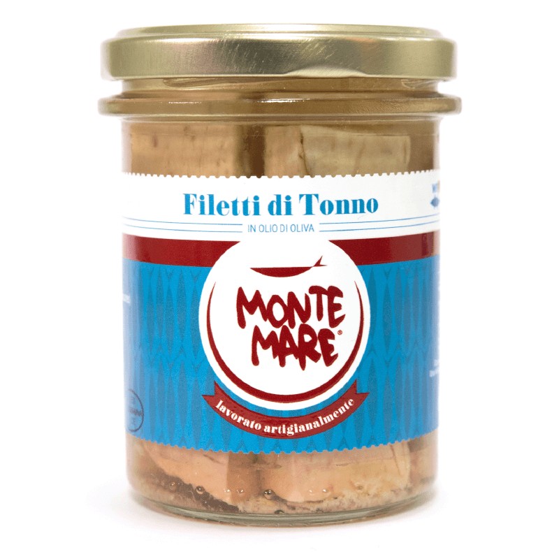 MONTEMARE FILETTI DI TONNO ALL' OLIO DI OLIVA IN VETRO 180GR