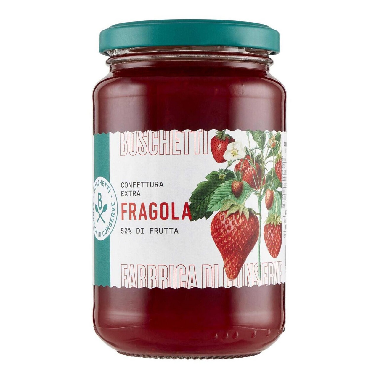 BOSCHETTI CONFETTURA DI FRAGOLA IN VETRO 400GR
