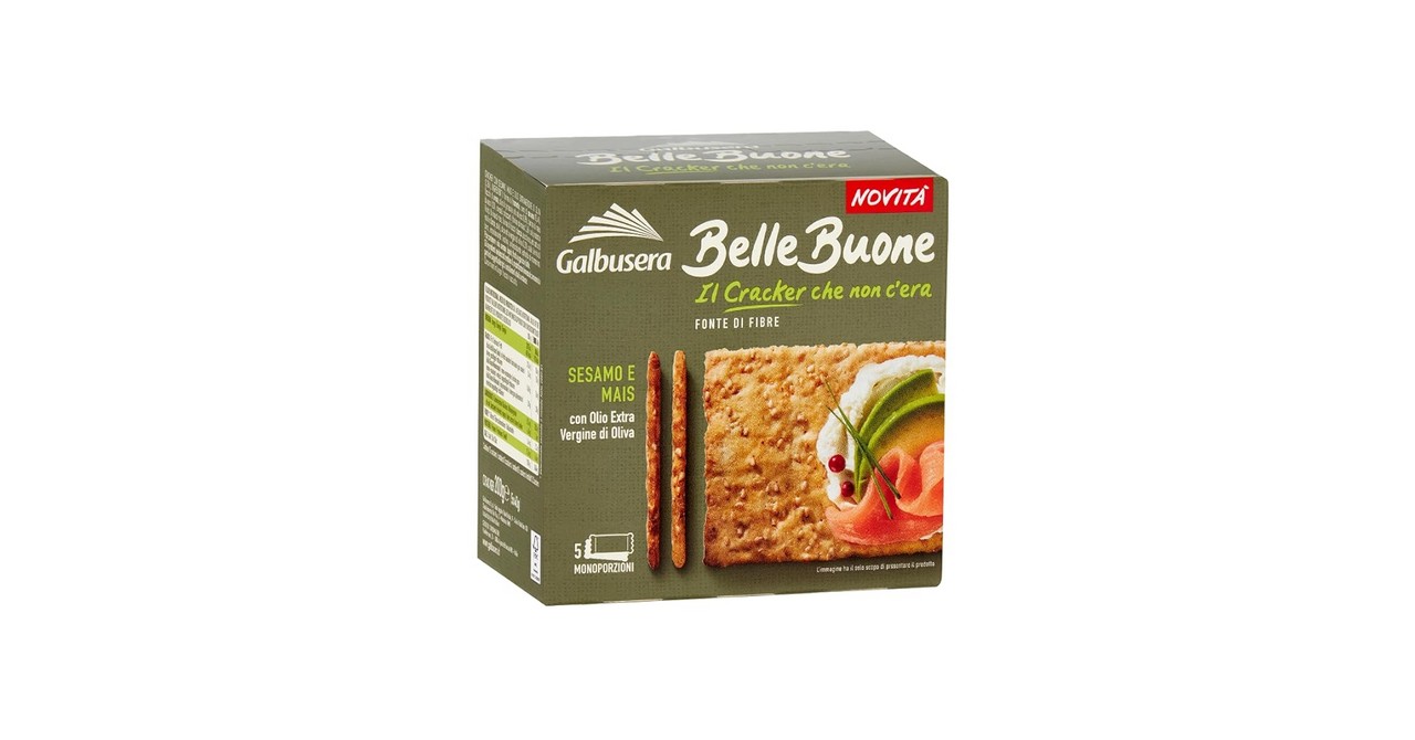 13250-1 GALBUSERA BELLE BUONE CRACKER AL SESAMO E MAIS 200G