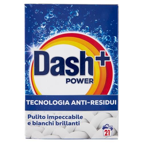 DASH + POWER DETERGENTE LAVATRICE IN POLVERE 21LAVAGGI 1050GR