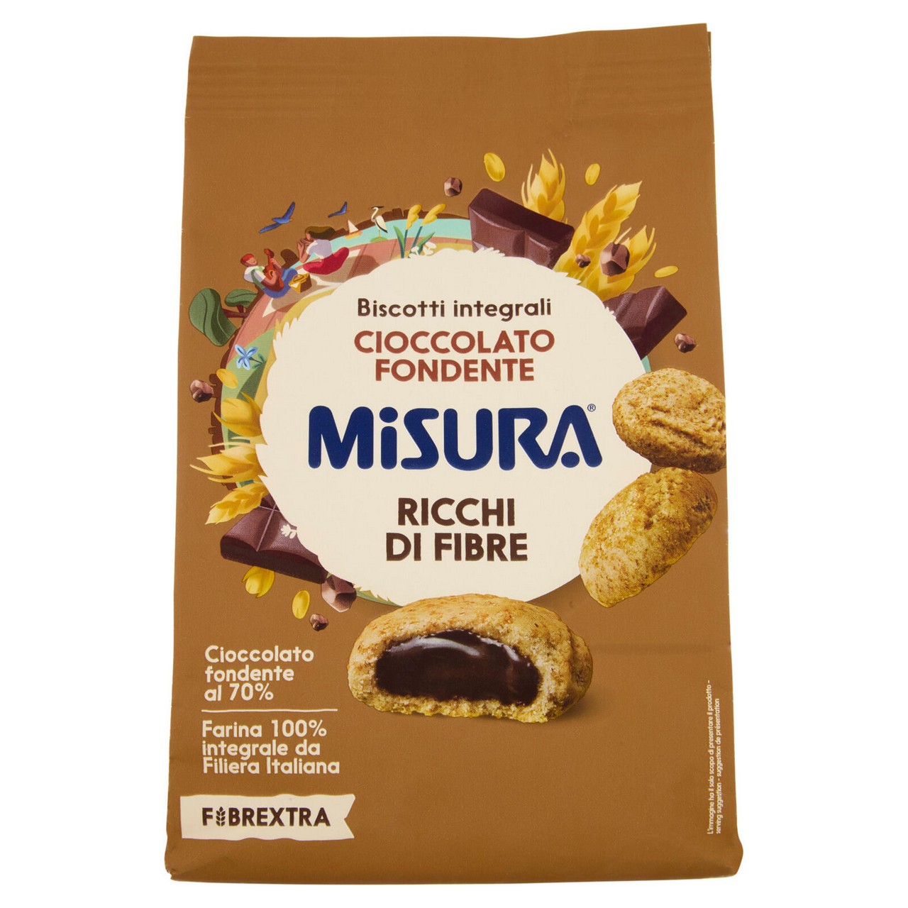 MISURA FIBREXTRA BISCOTTI INTEGRALI CIOCCOLATO FONDENTE 260GR